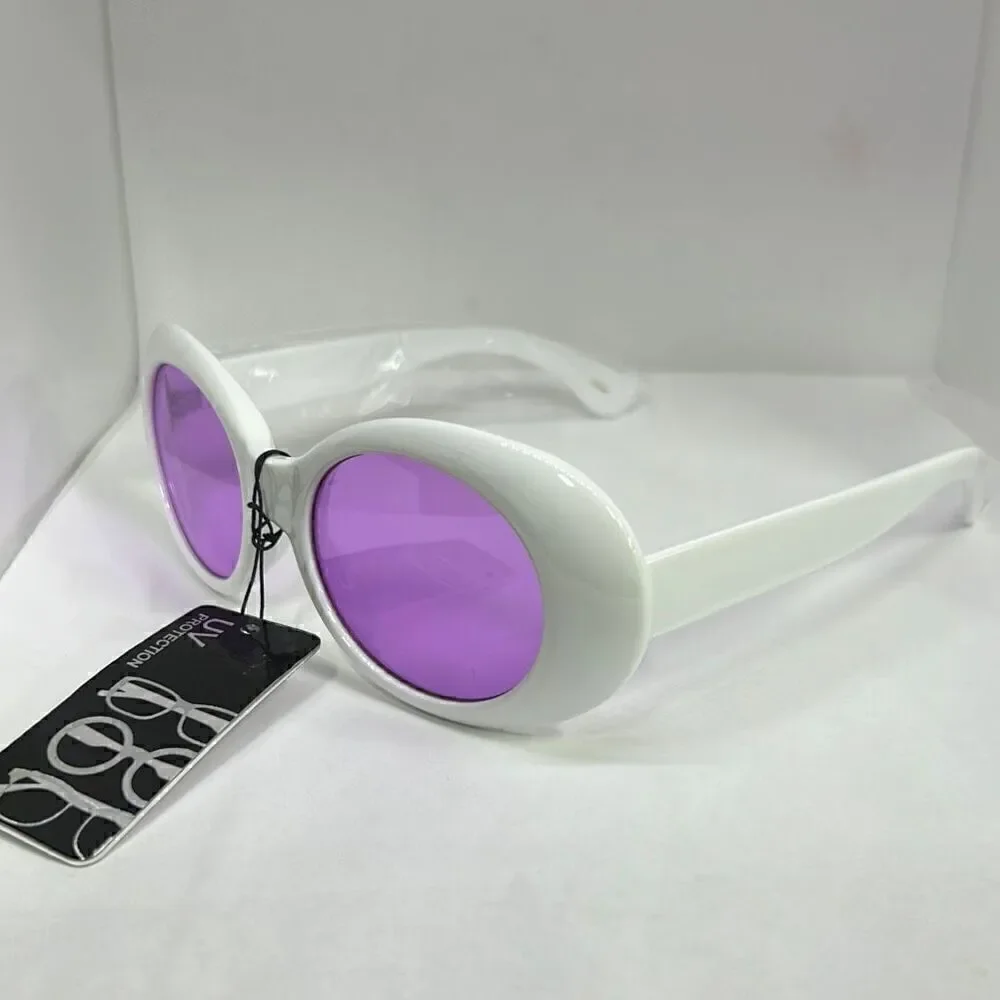 Retro White Frame Women’s Sunglasses